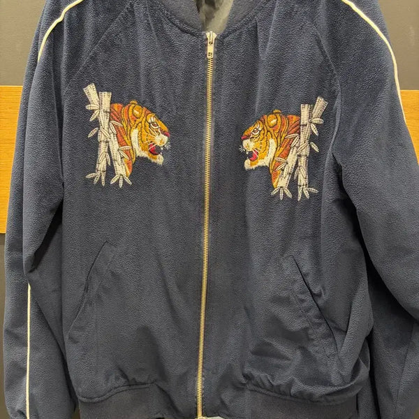 [BUNJANG] Dice Jukho Quilting Sukajan Bomber Jacket / 다이스 죽호 퀄팅 스카잔