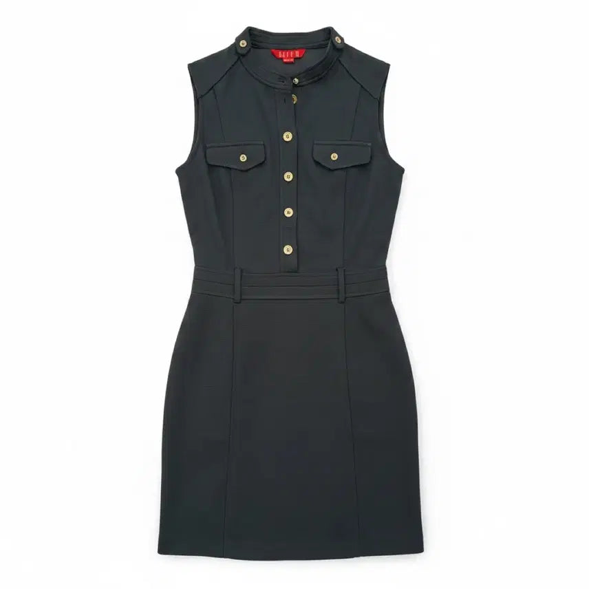 [BUNJANG] Elle Women's Sleeveless Dress Navy (Recommended Size 55) / 여성55추천/ 엘르 여성 민소매 원피스 네이비