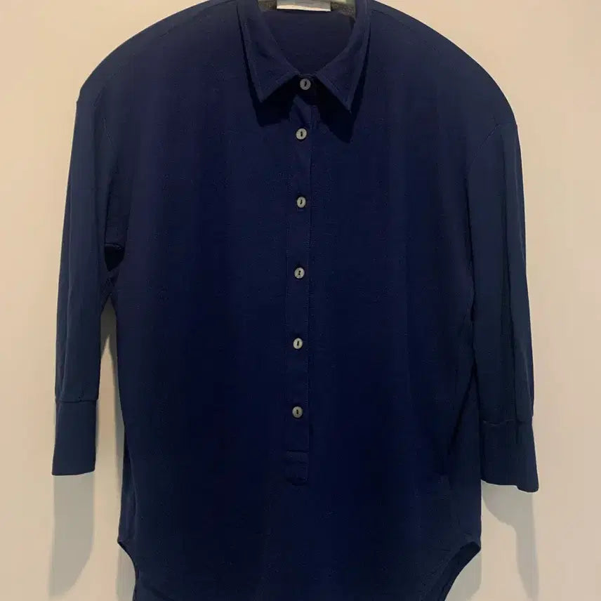 [BUNJANG] Zanone Navy Cotton Shirt 42 (66) / 슬로웨어 ZANONE  자노네 네이비 코튼 셔츠 42(66)