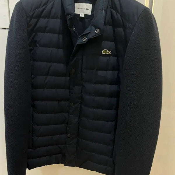 [BUNJANG] Lacoste Navy Knit Padded Down Jacket L / 라코스테 네이비 니트패딩 L