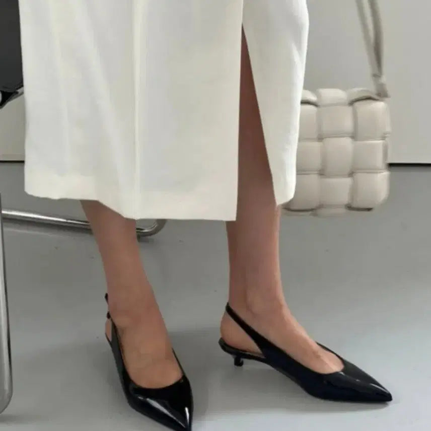 [BUNJANG] Calin Black Slingback Shoes / 꺌랑 CALIN 블랙 슬링백 슈즈
