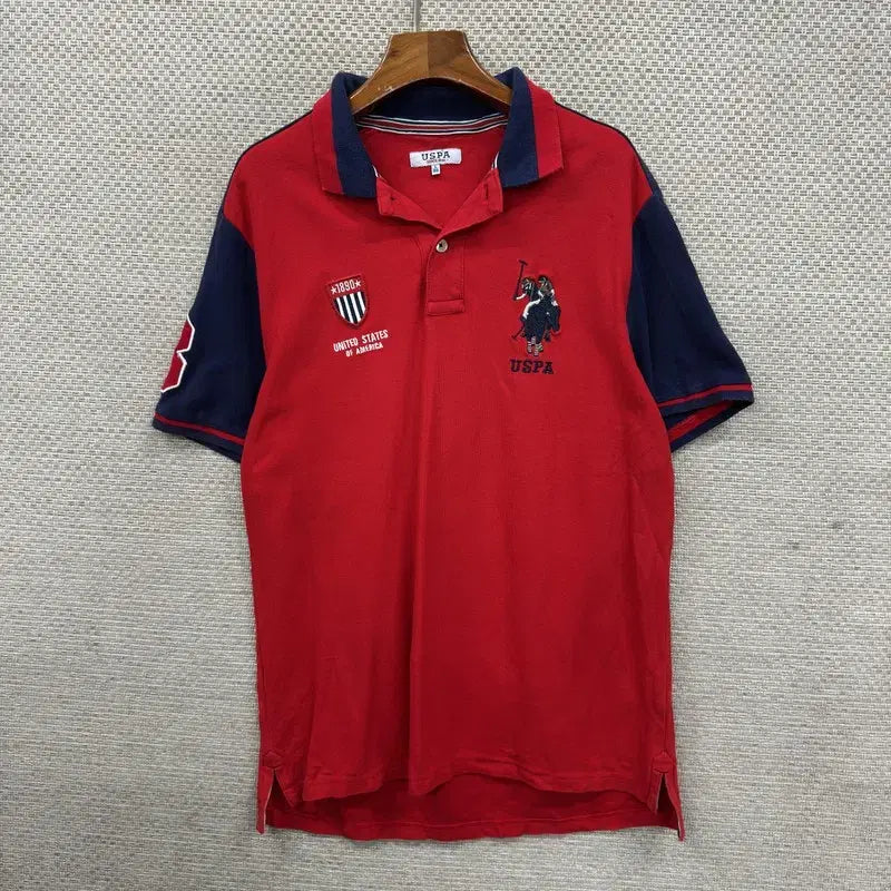[BUNJANG] US Polo Assn. Big Logo Short Sleeve Polo T-shirt L / US폴로 빅로고 반팔카라티 L D02047