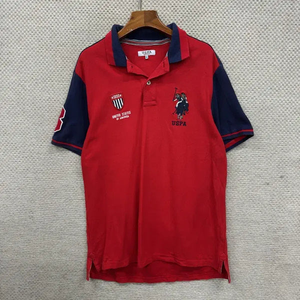 [BUNJANG] US Polo Assn. Big Logo Short Sleeve Polo T-shirt L / US폴로 빅로고 반팔카라티 L D02047