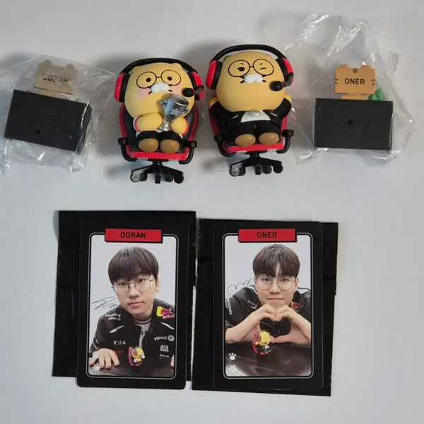 [BUNJANG] T1 Faker Chunsiki Doran Oner Figure Bundle Set / T1 티원 춘식이 도란 doran + 오너 oner 피규어 포카 판매