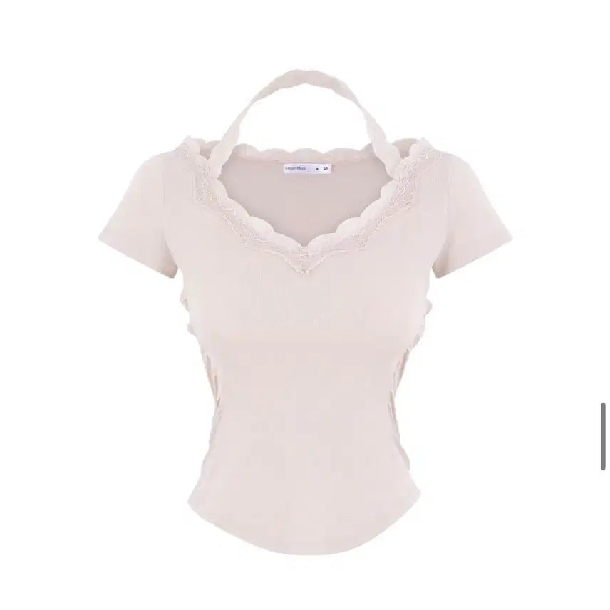 [BUNJANG] Raise Me Up Halterneck Top (Navy Lace) / 레이즈미야 홀터넥