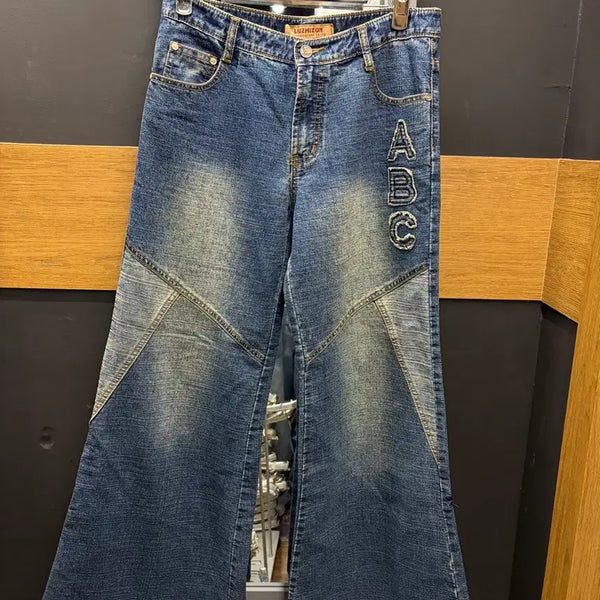 [BUNJANG] Riujun Vintage Washing Bootcut Denim Pants / 리우지준 빈티지워싱 부츠컷 데님 팬츠