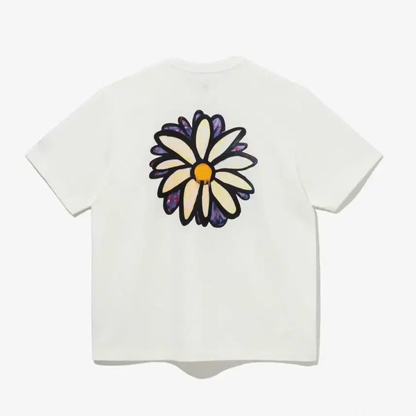 [BUNJANG] New Era x Stone Rock Daisy T-Shirt White 2XL / 뉴에라 X 스톤락 데이지 티셔츠 화이트 2XL