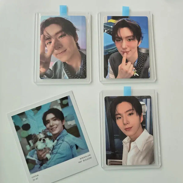 [BUNJANG] MONSTA X Kihyun Borderline Photocard 3 Types + Bongsooki Polaroid Set / 몬스타엑스 기현 보더라인 포카 3종 + 봉숙이 폴라로이드