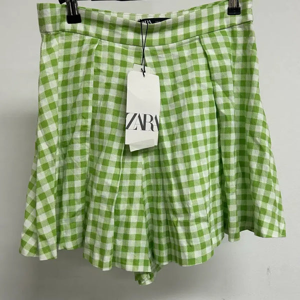 [BUNJANG] Zara Check Skirt Pants S / 자라 체크 치마 바지 S