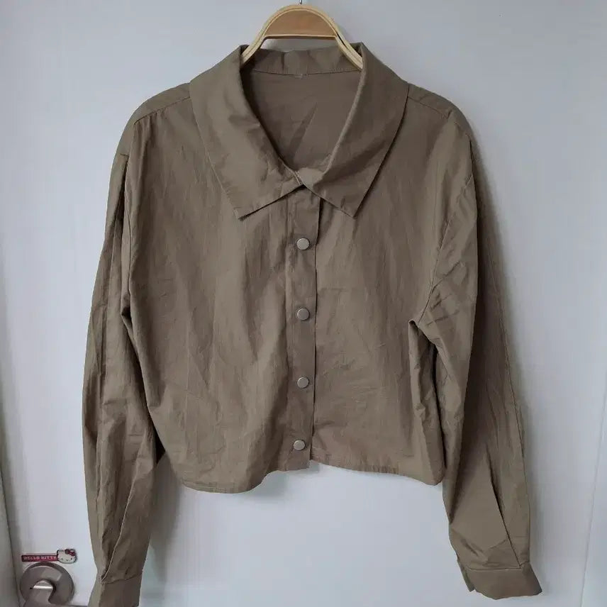 [BUNJANG] Brown Shirt Blouse (Size 55-66) / 브라운남방겸 블라우스ㅡ55~66