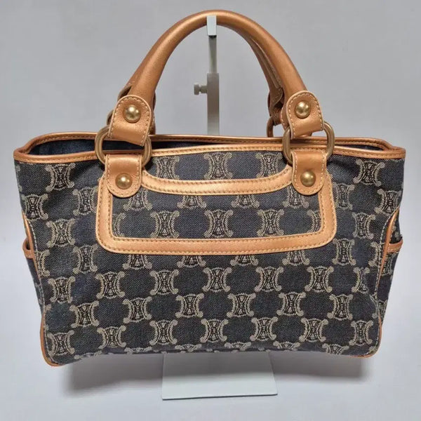 [BUNJANG] Celine Vintage Macadam Triomphe Denim Boogie Bag / 셀린느(Celine)의 빈티지 마카담 트리온프 데님 부기백