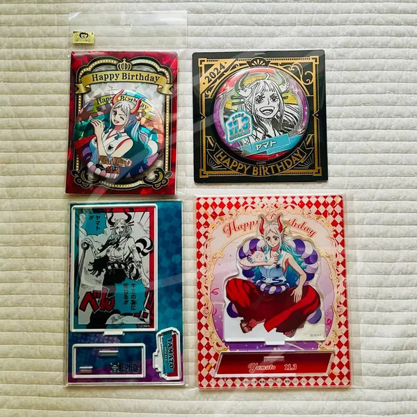 [BUNJANG] One Piece Yamato 2024 Birthday Diorama & Can Badge Bundle Set / 일괄)원피스 야마토 2024 생일 디오라마&캔뱃지 쯔무 생일아크릴굿즈