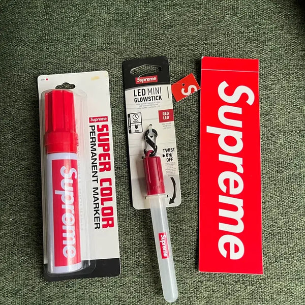 [BUNJANG] Supreme Marker + LED Mini Glow Stick Bundle / 슈프림 마커 + led 미니 글로우스틱
