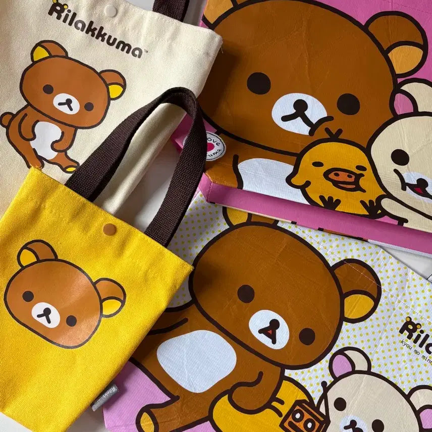 [BUNJANG] Rilakkuma Eco Bag Reusable Bag Bundle Set / CU 리락쿠마 에코백 리유저블백 일괄
