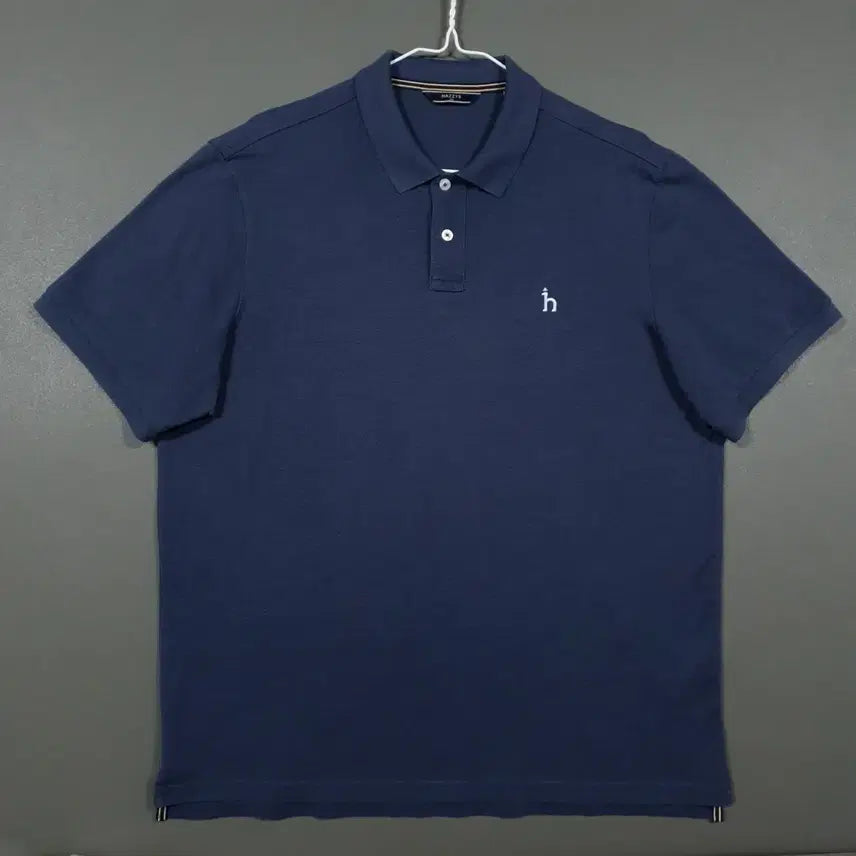[BUNJANG] Hazzys 22SS Supima Cotton Short Sleeve Polo Shirt (Melange Navy) / 110) 헤지스 신형 22ss 수피마 코튼 반팔 카라티 폴로 셔츠 멜란지
