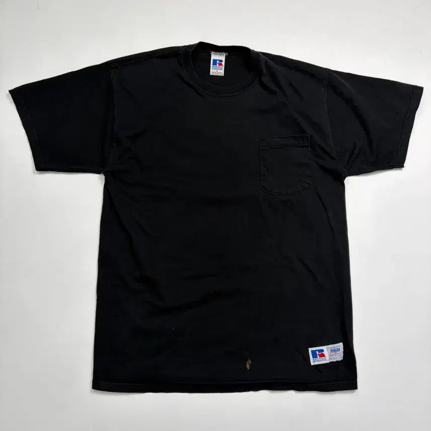 [BUNJANG] 90s Russell Pocket Tee (Black) / 90s Russell Pocket Tee (black)