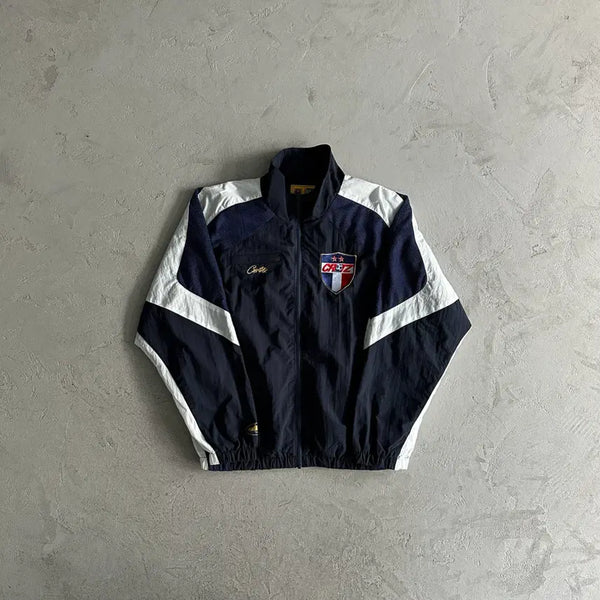[BUNJANG] Corteiz "French Cut" Track Jacket Navy White / 코르테이즈 프랑세이 슈쿠 자켓 네이비 화이트