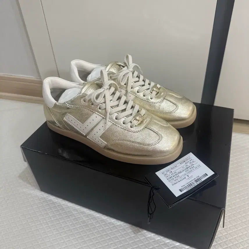 [BUNJANG] Lanvin Collection Sneakers Gold / 랑방컬렉션 스니커즈 240(새상품)
