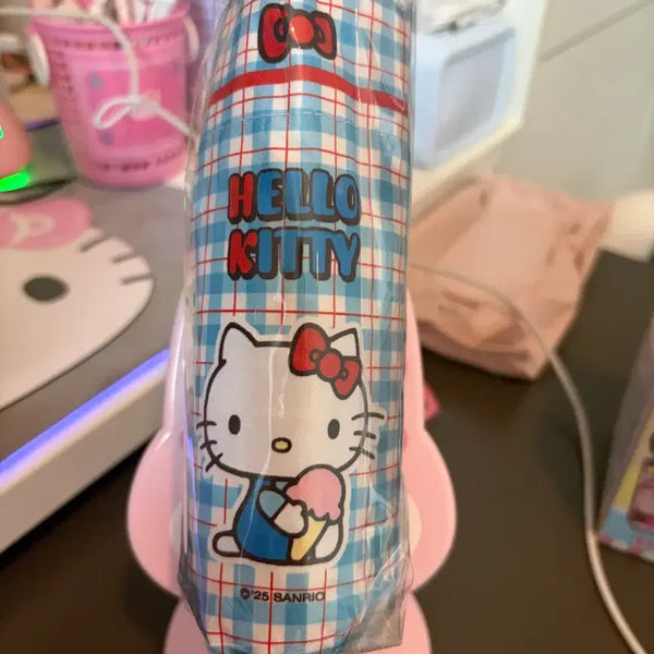 [BUNJANG] Hello Kitty Check Umbrella / 헬로키티 체크 양우산
