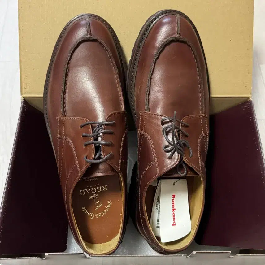 [BUNJANG] Regal Men's Brown U-Tip Dress Shoes / 리갈 브랜드 남성용 브라운 U팁 구두