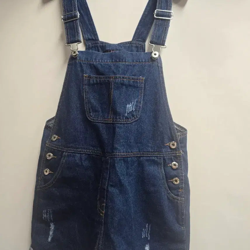 [BUNJANG] SOUP Denim Overalls Shorts Size 66 / SOUP 데님 멜빵 반바지 66