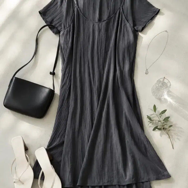 [BUNJANG] Layered Bustier Dress / 여름 뷔스티에 레이어드 원피스