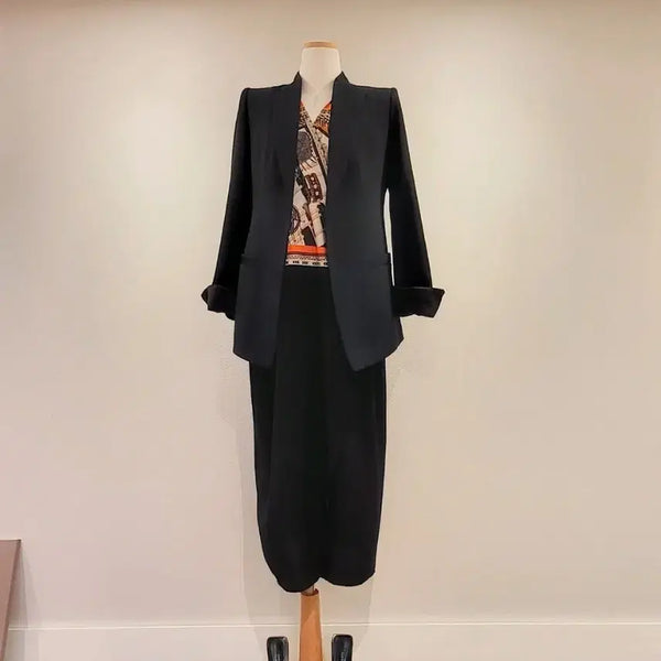[BUNJANG] SAERA Orange & Black Color-Block Mules (Size 245) / SAERA 오렌지&블랙 배색 뮬 (245)