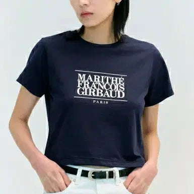 [BUNJANG] Marithe Francois Girbaud Short Sleeve T-Shirt Navy M / 마리떼 프랑소와 저버 반팔 티셔츠 네이비 M