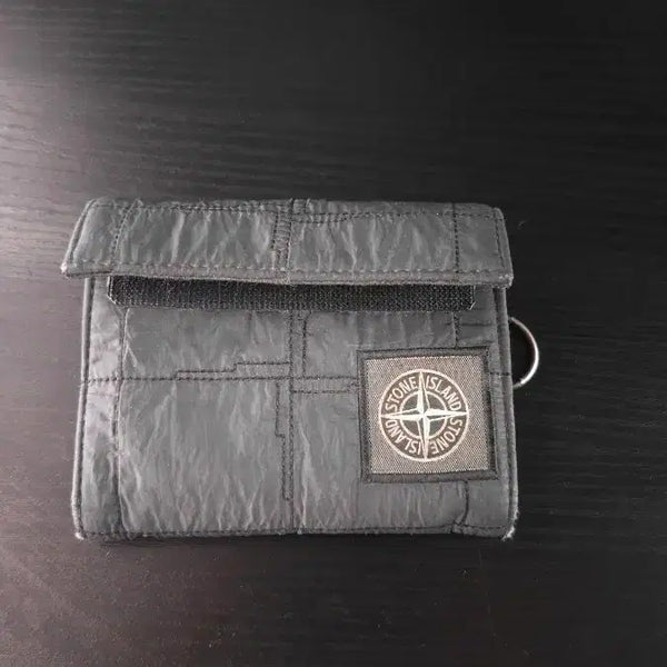 [BUNJANG] Stone Island Nylon Metal Wallet Black / 스톤아일랜드 나일론메탈 반지갑 블랙