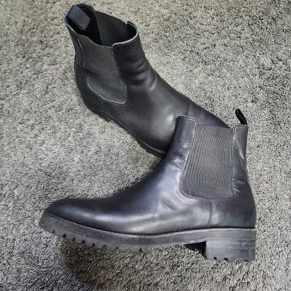 [BUNJANG] Handmade Leather Chelsea Boots Black / 가죽 수제화 첼시 부츠 블랙  265~270