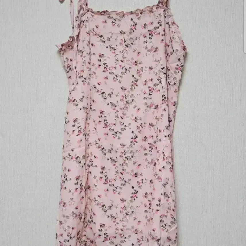 [BUNJANG] Pink Flower Pattern Sleeveless Dress / 핑크 플라워 패턴 원피스