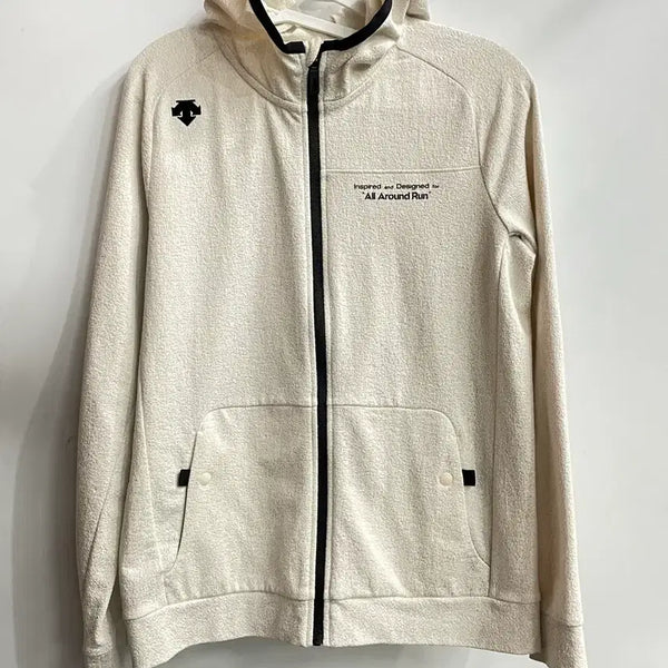 [BUNJANG] Descente Ivory Hooded Zip-Up Jacket 2.0 / [90] 데상트 아이보리 후드 집업 2.0