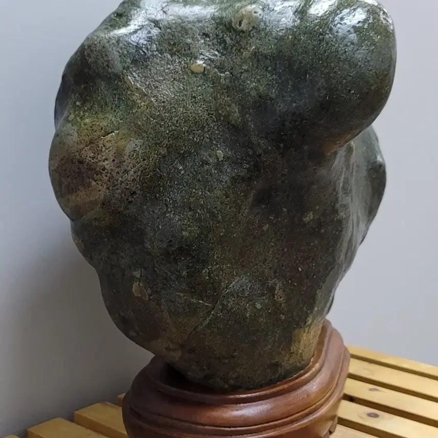 [BUNJANG] Indonesian Large Petrified Wood Fossil Stone Sculpture / 대형 인디 포대화상 사유석 수석
