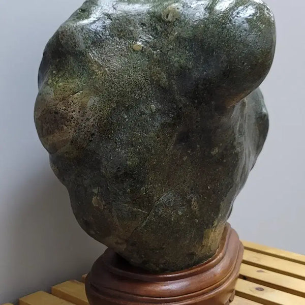 [BUNJANG] Indonesian Large Petrified Wood Fossil Stone Sculpture / 대형 인디 포대화상 사유석 수석