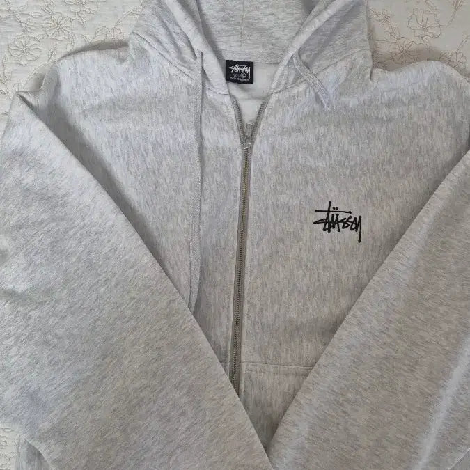 [BUNJANG] Stussy Ash Color Zip-Up Hoodie / 스투시 후드 집업 애쉬