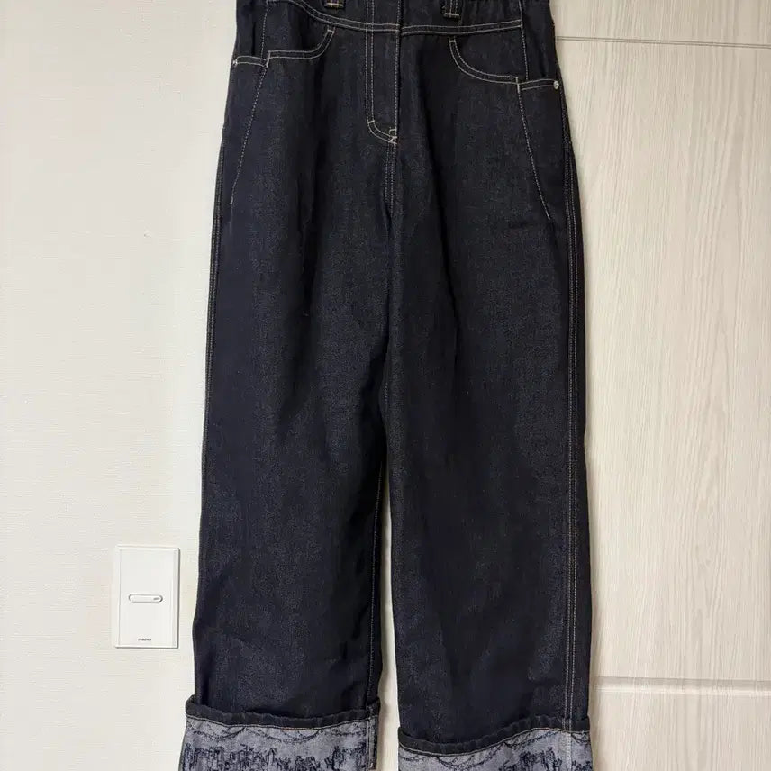 [BUNJANG] Ozseceen Embroidery Denim Pants Size 64 / 한섬 오즈세컨 엠브로이더리 데님 64