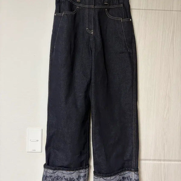 [BUNJANG] Ozseceen Embroidery Denim Pants Size 64 / 한섬 오즈세컨 엠브로이더리 데님 64