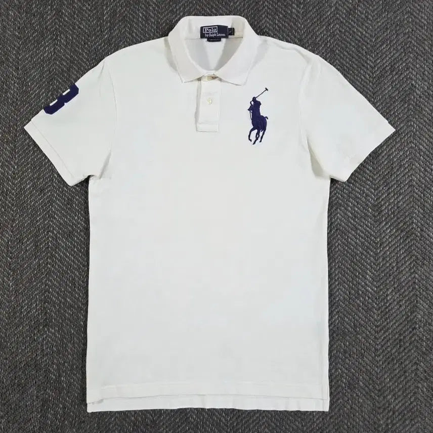 [BUNJANG] Polo Ralph Lauren White Big Pony Short Sleeve Polo Shirt - Size L / 폴로 랄프로렌 화이트 빅포니 반팔 카라티