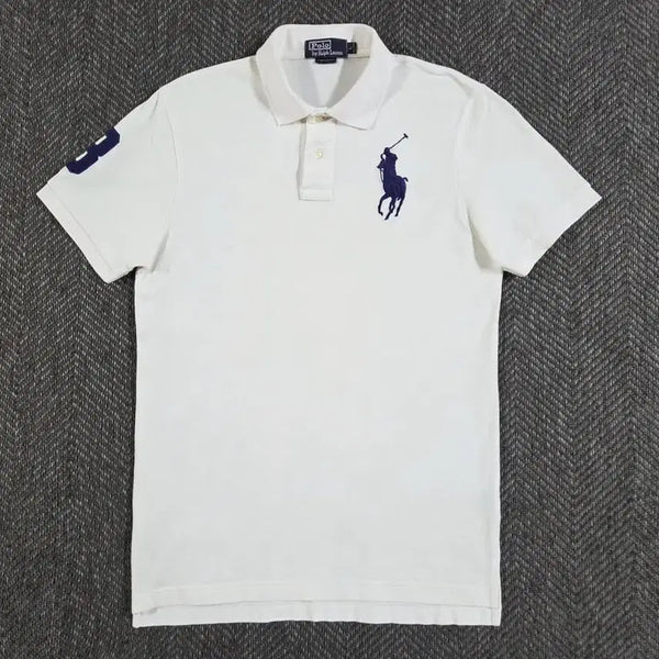 [BUNJANG] Polo Ralph Lauren White Big Pony Short Sleeve Polo Shirt - Size L / 폴로 랄프로렌 화이트 빅포니 반팔 카라티