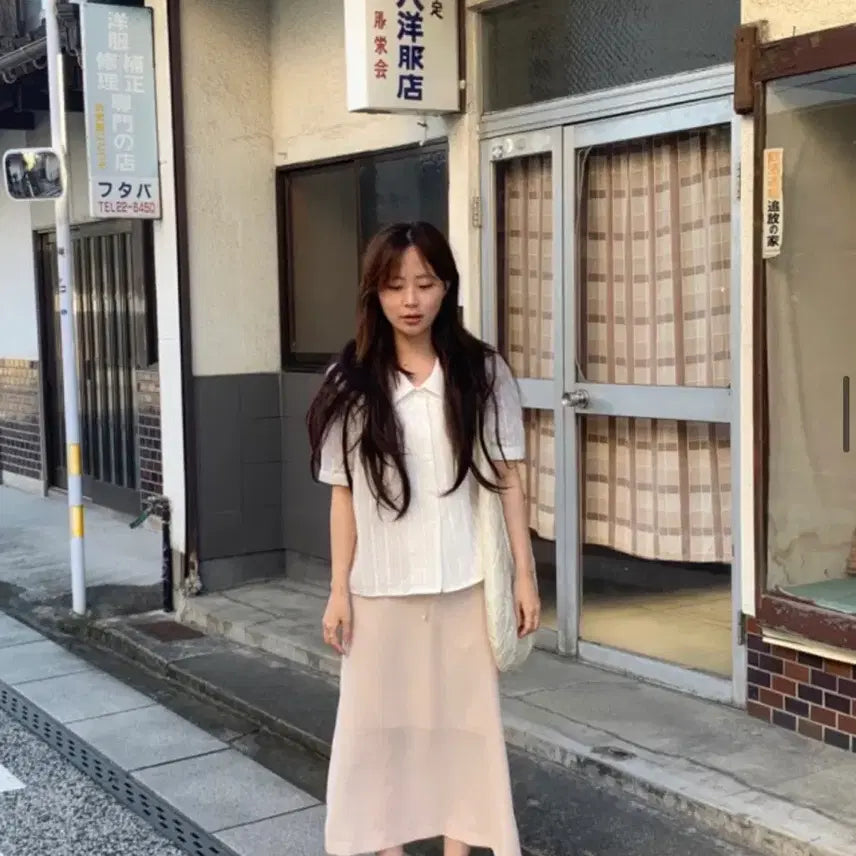 [BUNJANG] OINII Lindy Shirt + Lynn Midi Skirt Set / 오이니 oinii 린디 셔츠 + 린 미디 스커트 S