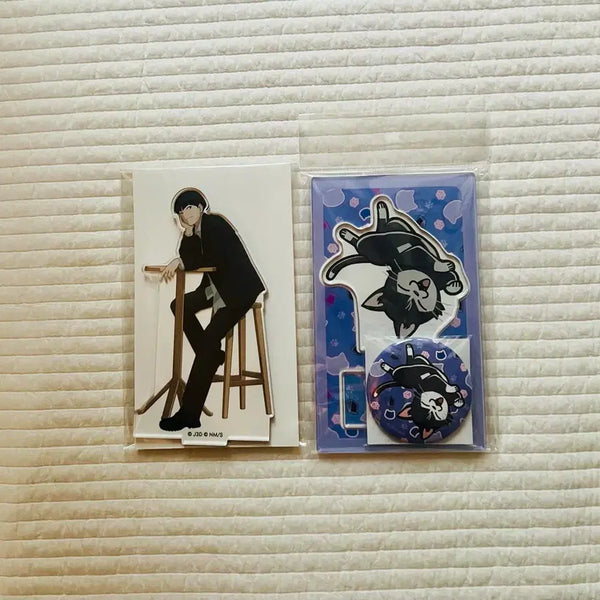 [BUNJANG] Kaiju No. 8 Eteruno Reci Hoshina Acrylic Stand + Cat Acrylic Badge Bundle Set / 일괄)괴수8호 에테르노레시 호시나 아크릴+고양이 아크릴 캔뱃지