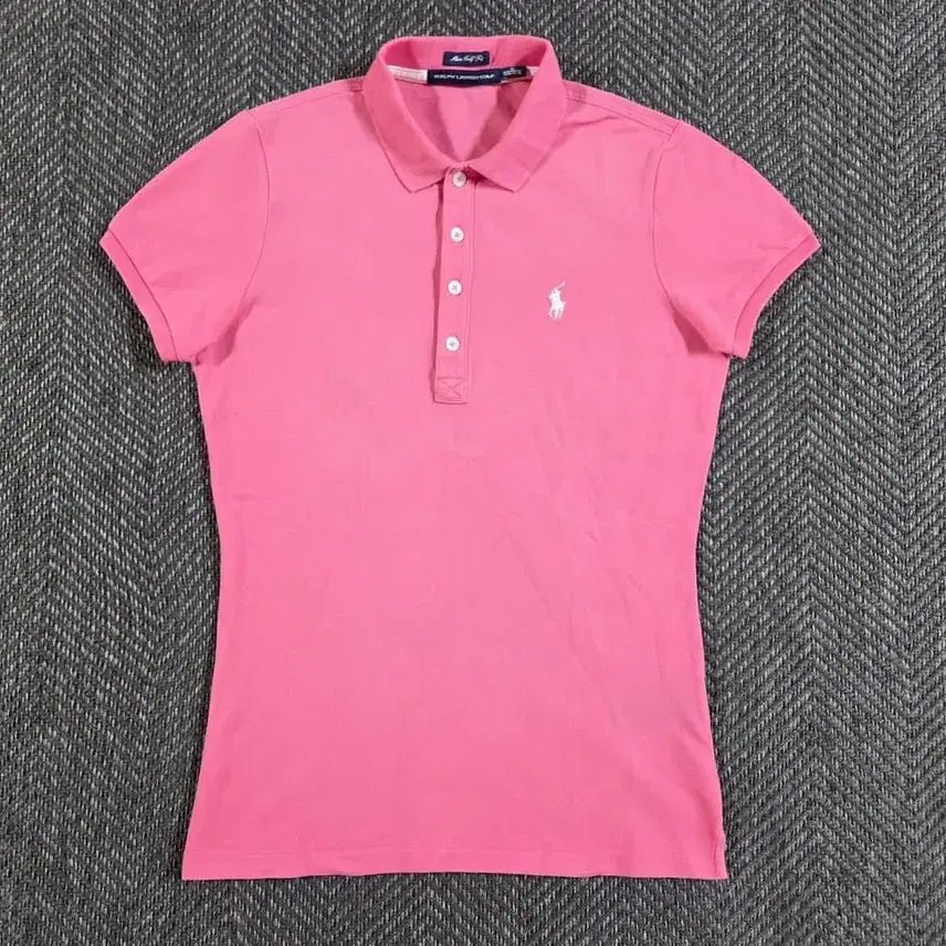 [BUNJANG] Polo Ralph Lauren Pink Slim Fit Big Pony Golf Polo Shirt - Size M / 폴로 랄프로렌 핑크 반팔 카라티