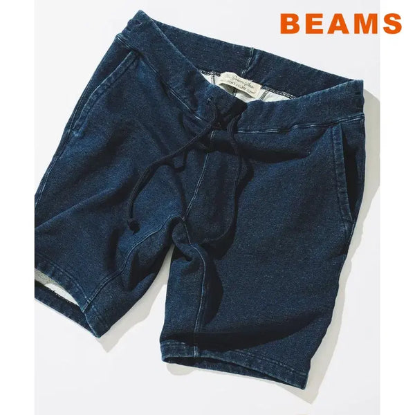 [BUNJANG] BEAMS PLUS x REMI RELIEF Indigo Sweat Shorts / 빔즈 플러스 레미릴리프 스웨트 반바지