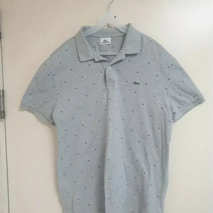 [BUNJANG] Lacoste Pattern Polo Shirt Size 6 (100) / 라코스테 패턴 카라티 6사이즈(100)