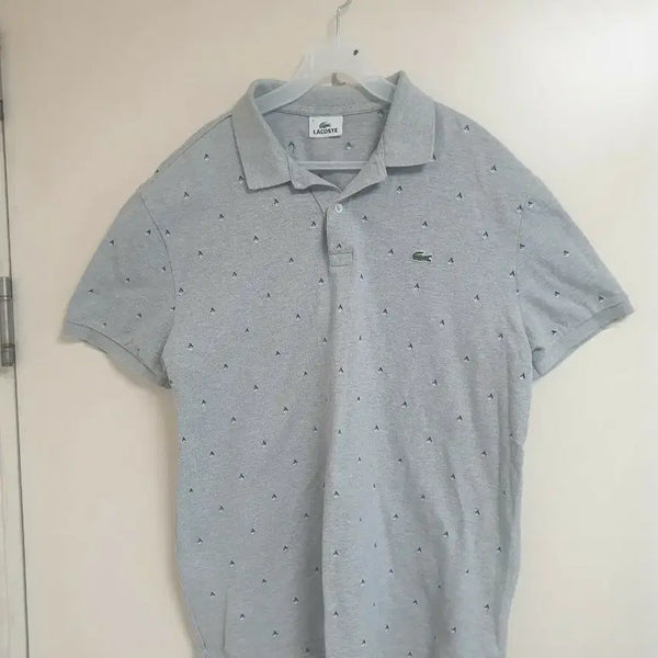 [BUNJANG] Lacoste Pattern Polo Shirt Size 6 (100) / 라코스테 패턴 카라티 6사이즈(100)