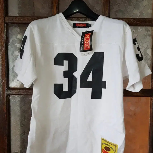 [BUNJANG] H.O.C White Short-Sleeve Jersey (Size 34) / H.O.C 34번 화이트 반팔 저지