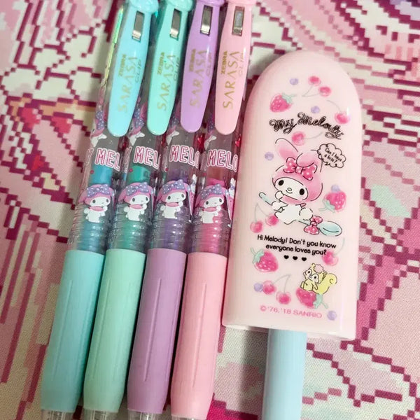 [BUNJANG] Sanrio My Melody Vintage Ballpoint Pen Set (Zebra Sarasa 2019 + Juice 2018) / 산리오 마이멜로디 고전 볼펜(사라사 19년도 + 18년도 쥬스볼펜)