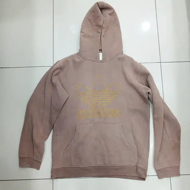 [BUNJANG] Adidas Loose Fit Brown Hoodie T-Shirt (M) / 아디다스 루즈핏 M 갈색 후드티셔츠 색바램 빈티지 추천 중고
