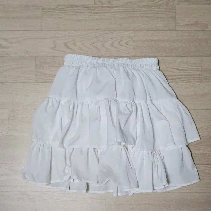 [BUNJANG] White Frill Mini Skirt / 화이트 프릴 스커트