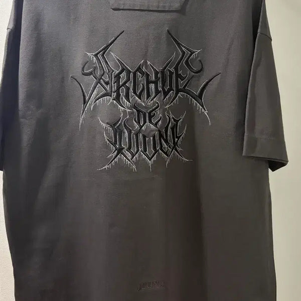 [BUNJANG] Juun.J Embroidered Oversized Short-Sleeve T-Shirt - Grey, Size S / 준지 엠브로이드 자수 반팔 그레이 S